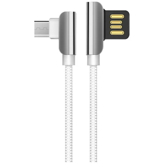 hoco. usb kabel za smartphone, micro usb, 1.2 met., 2.4 a, bijela - u42 exquisite steel, micro usb, wh - slika 3