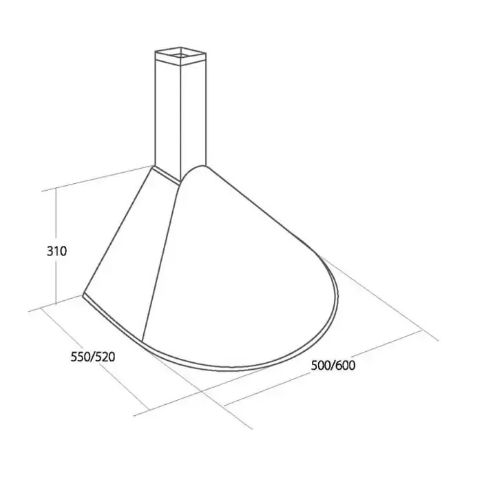 chimney hood akpo wk-5 rondo turbo 50 inox - slika 2