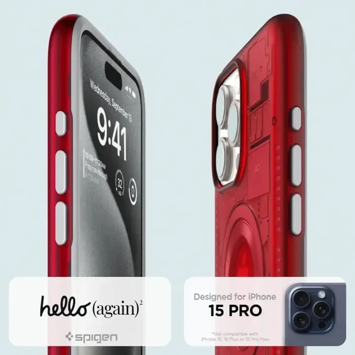 spigen classic c1 magsafe, ruby - iphone 15 pro - slika 3