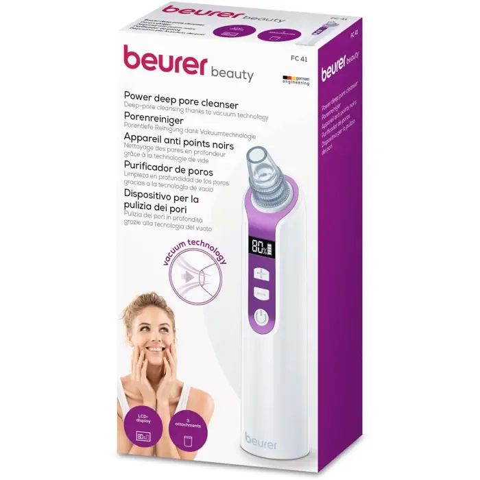 beurer fc 41 pore cleaner (white/purple) - slika 3