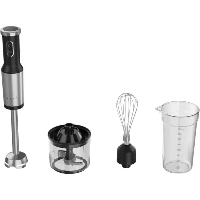 hand blender, 1200w in cb, black, tiger teeth cutter, whisk, food processor, cup - slika 2