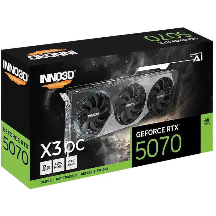 inno3d geforce rtx 5070 x3 oc nvidia 12 gb gddr7 - slika 3