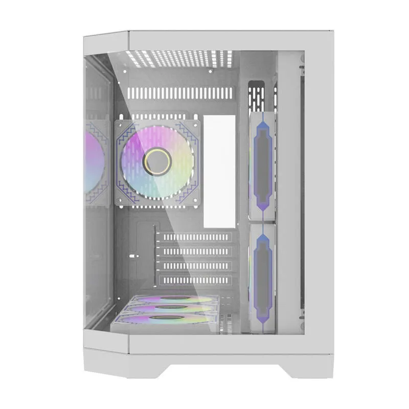 darflash ft418 computer case + 6 argb fans (white) - slika 2