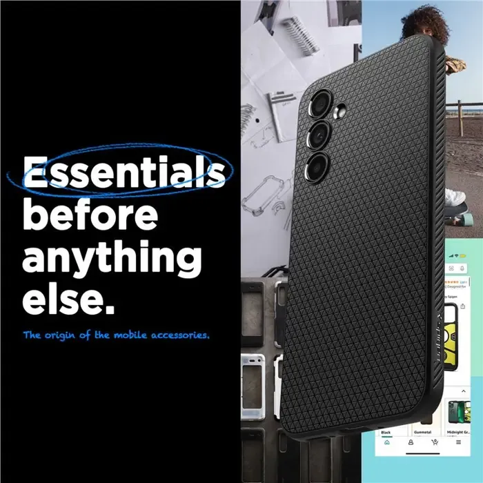 spigen liquid air, zaštitna maska za telefon, crna - samsung galaxy a54 5g (acs05885) - slika 2