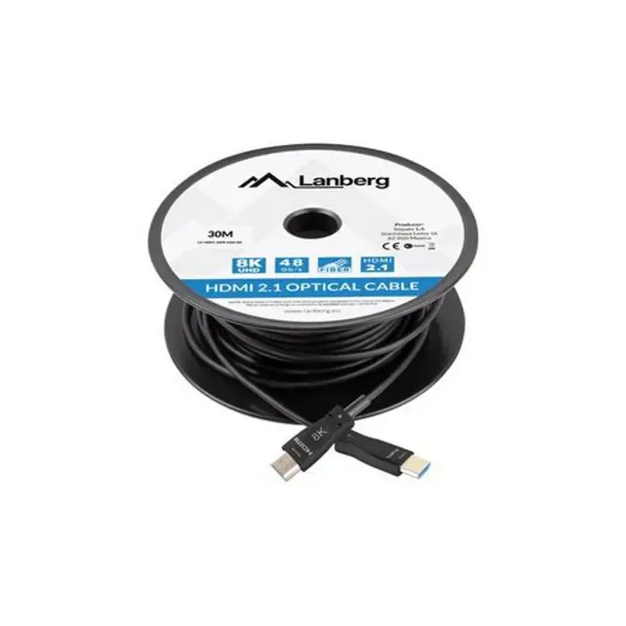 lanberg cable hdmi m/m v2.1 30m 8k optical aoc - slika 1
