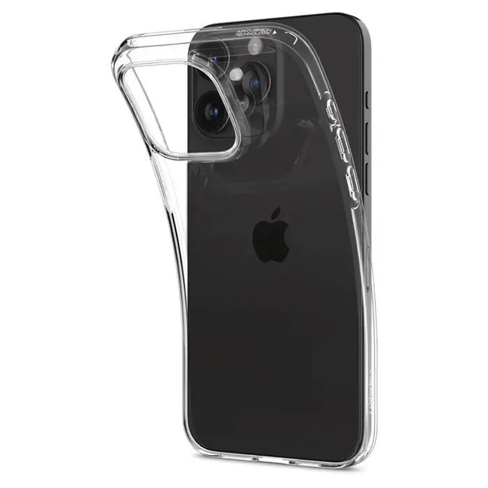 spigen liquid crystal, zaštitna maska za telefon, prozirna - iphone 15 pro max (acs06557) - slika 4