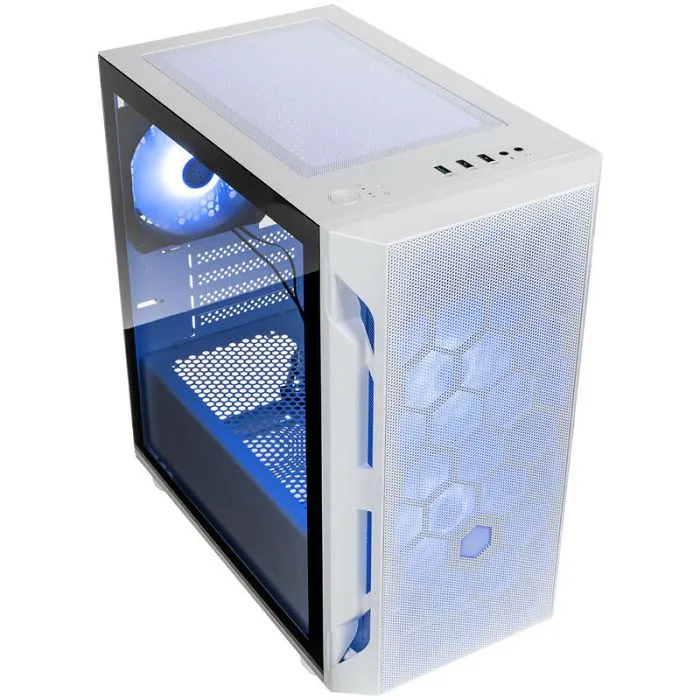 silverstone fara h1m pro micro-atx kućište, tempered glass - bijelo sst-fah1mw-pro - slika 1