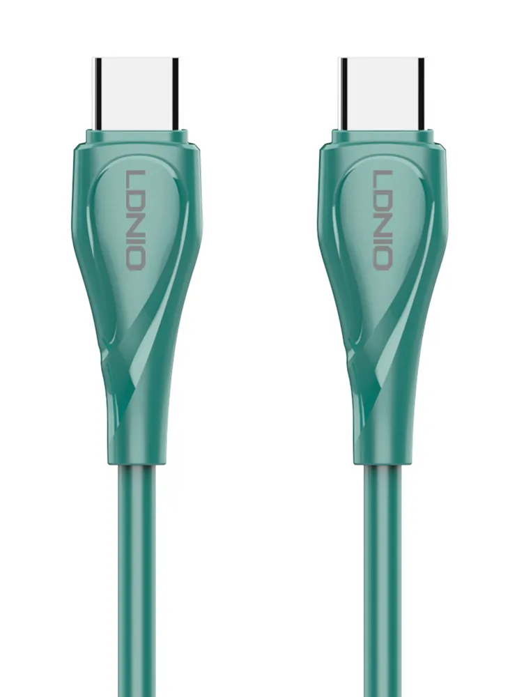 ldnio charging data cable (c-c) 65w 2m green lc612c - slika 1