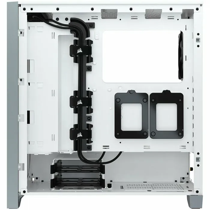 corsair 4000d airflow tempered glass mid-tower atx case — white - slika 4