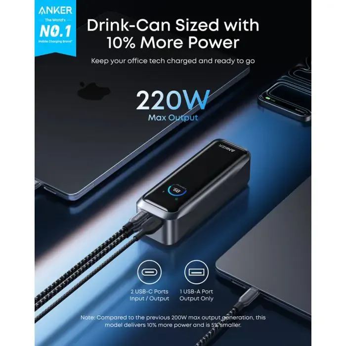 anker prime powerbank 20000 mah, 220w - slika 2
