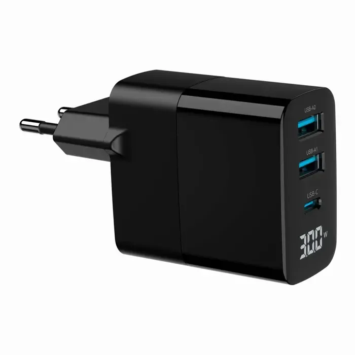 gembird ta-uc-pdqc30lcd-bk-02 mobile device charger universal black ac fast charging indoor - slika 2