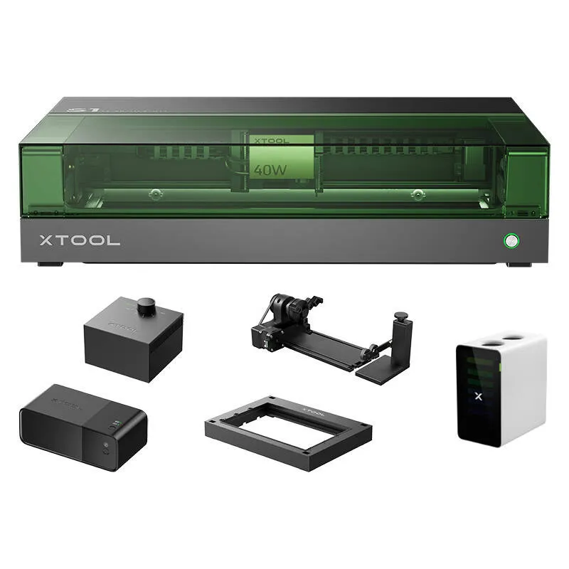 xtool s1 40w 2-in-1 laser engraver - all-in-one kit (black) - slika 2