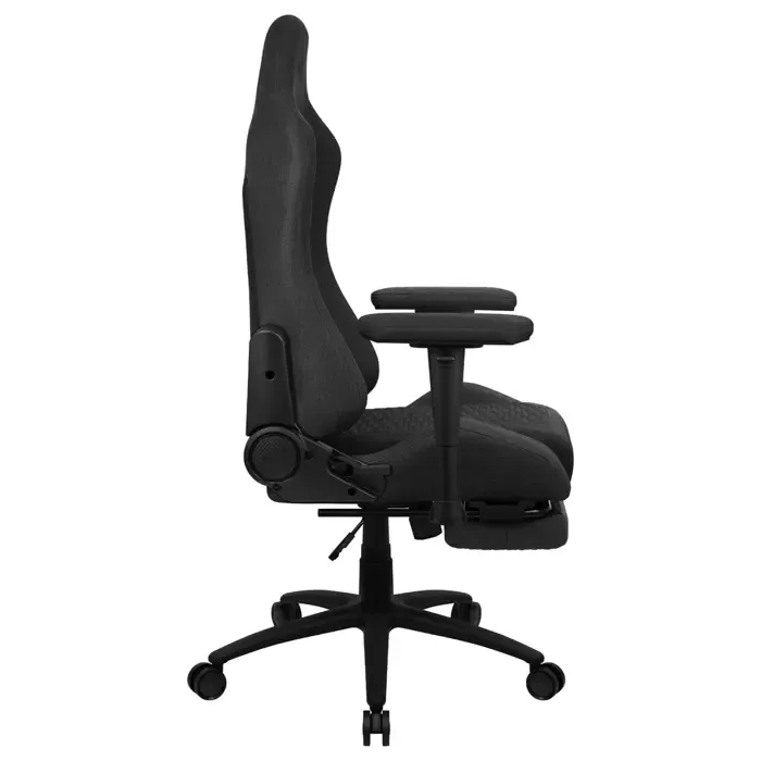 aerocool royalashbk premium ergonomic gaming chair legrests aeroweave technology black - slika 4
