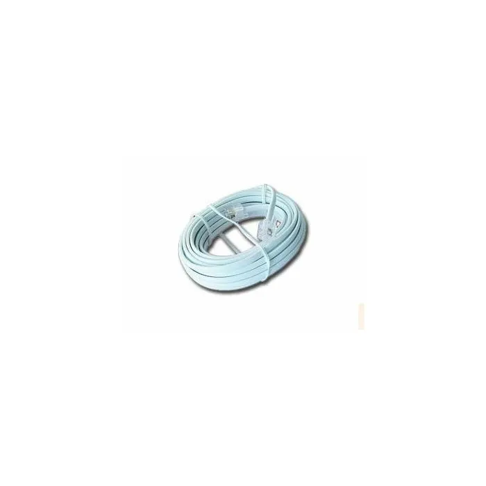 gembird telephone cord 6p4c, 3 meters, white - slika 1