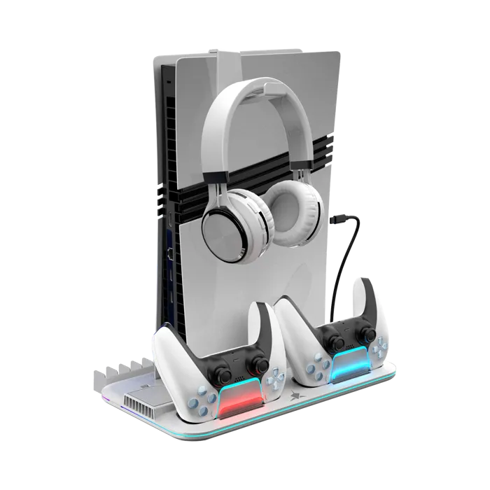 white shark ps5 hladnjak + 2 stalak za punjenje ps5-dz504 kimura pro - slika 5