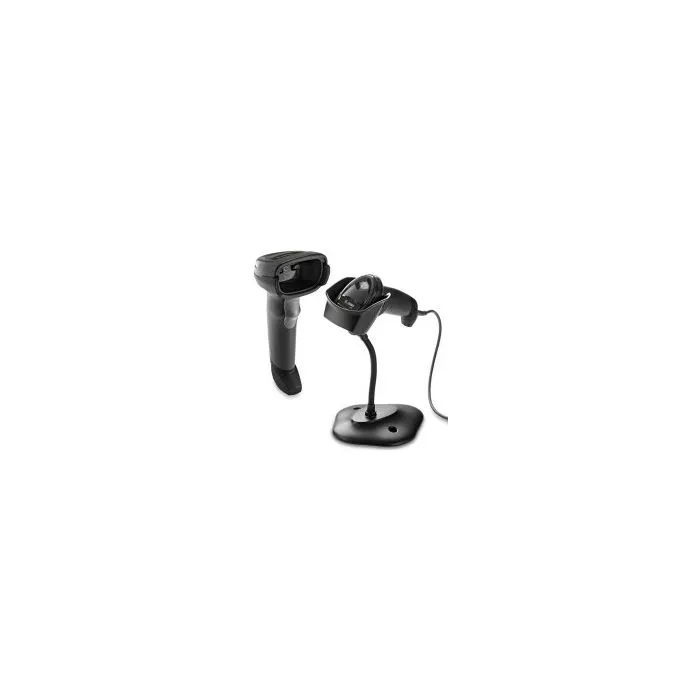 zebra ds2208 2d led barcode čitač + stalak, usb, crni - slika 1