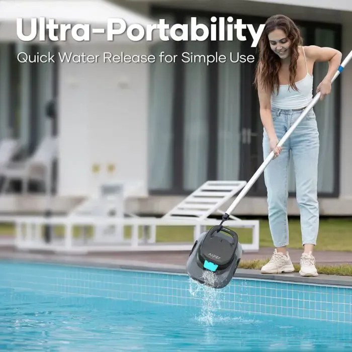 aiper scuba se battery robot pool vacuum cleaner, gray - slika 5