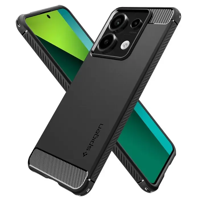 spigen rugged armor, matte black - xiaomi redmi note 13 pro 5g / poco x6 5g - slika 3
