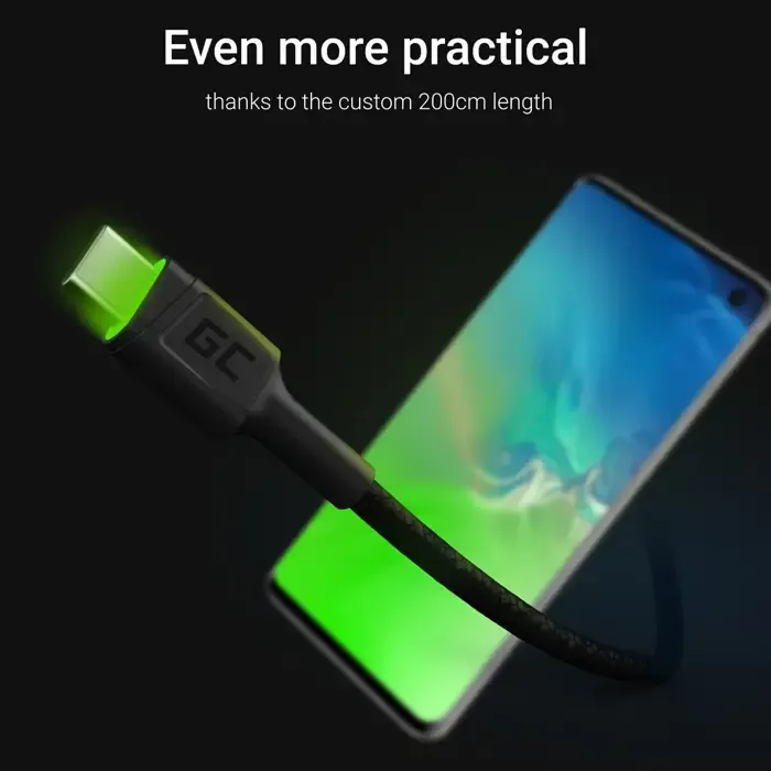 green cell kabgc13 usb cable usb 2.0 2 m usb a usb c black - slika 4