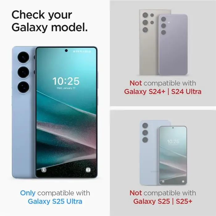 spigen glass tr ez fit hd 2 pack, transparency - samsung galaxy s25 ultra (agl09082) - slika 4