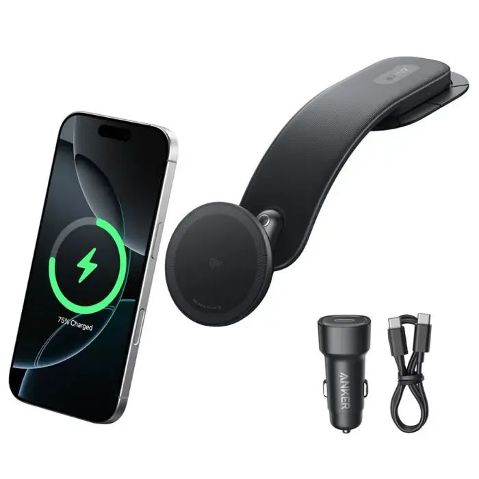 anker nano maggo 15w bežični avtopolnilec z nosilcem - slika 1