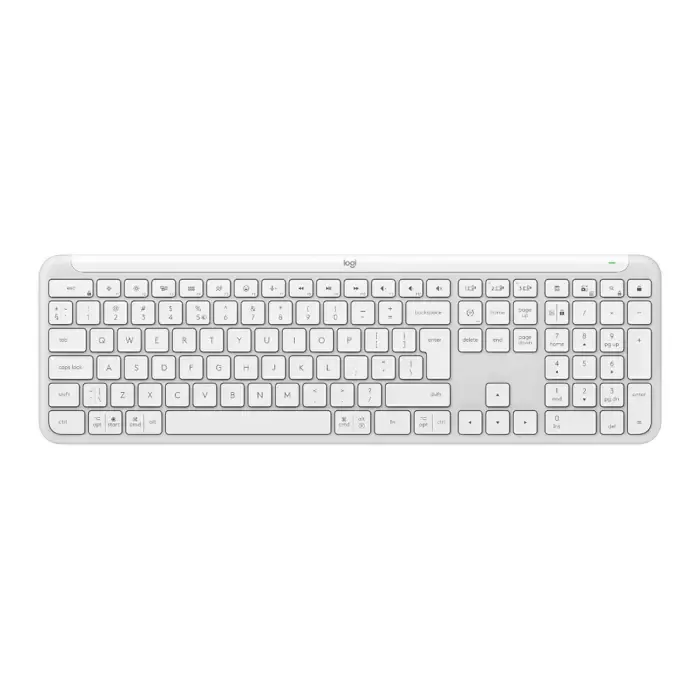 logitech k950 bežična tipkovnica, bijela - slika 1