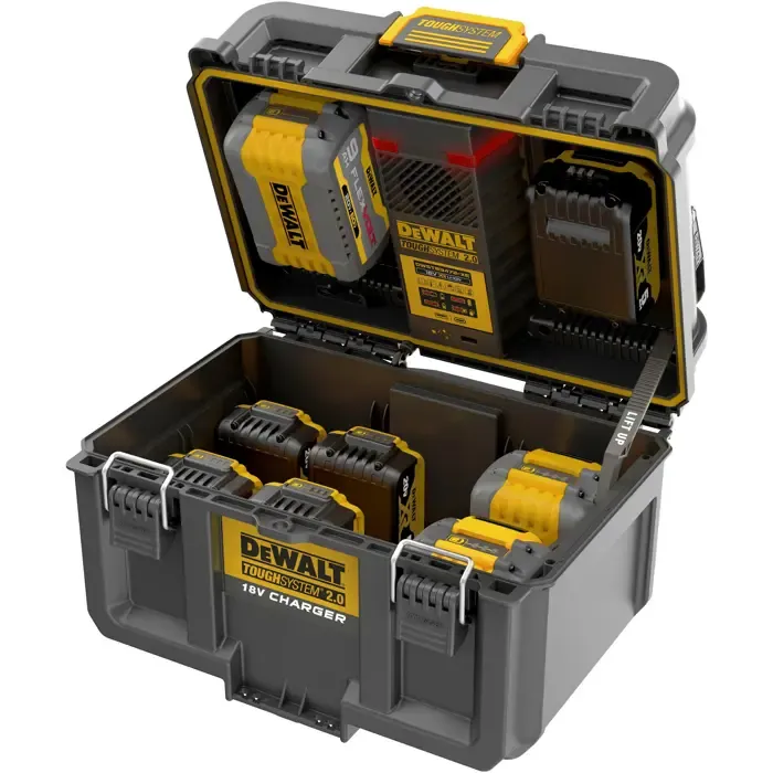 dewalt toughsystem 2.0 charger box dwst83471, charging station black, simultaneous charging of 2 18v xr / 54v flexvolt batteries - slika 2