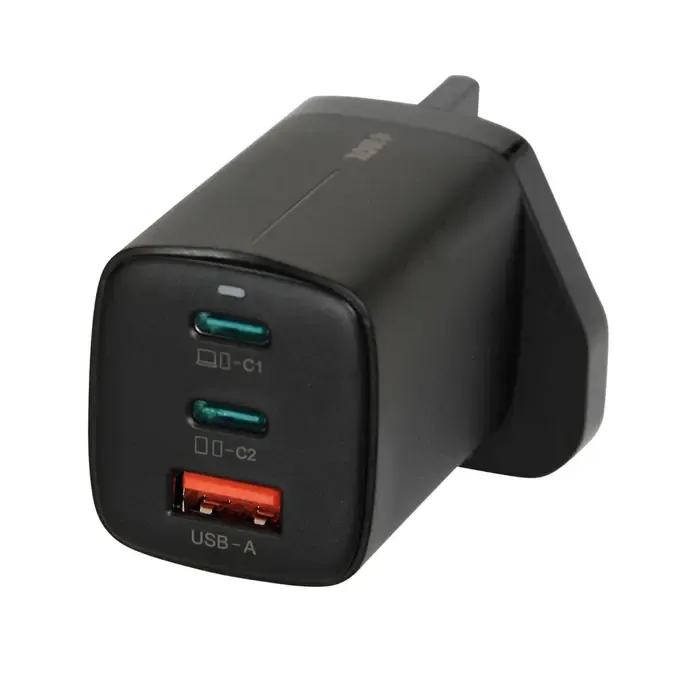 ibox c-65 black, gan 65w universal charger uk plug - slika 1