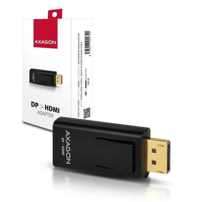 axagon rvd-hi, displayport auf hdmi reduction / mini adapter, full hd - black rvd-hi - slika 4