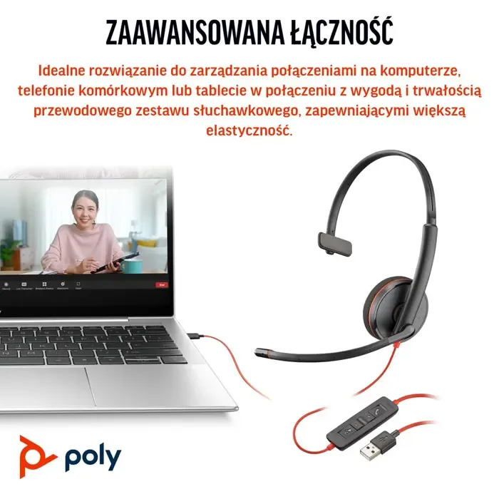 poly blackwire 3210 - headset - slika 3
