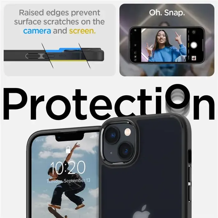 spigen ultra hybrid, zaštitna maska za telefon, frost black - iphone 14 plus (acs04901) - slika 4