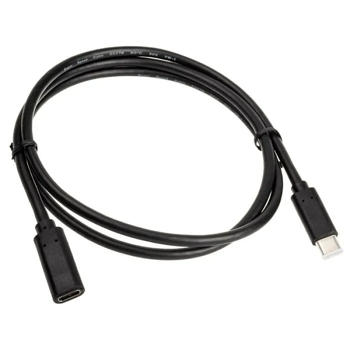 inline usb 3.2 gen 2 verlängerungskabel, usb typ c, black - 1m 35771 - slika 2