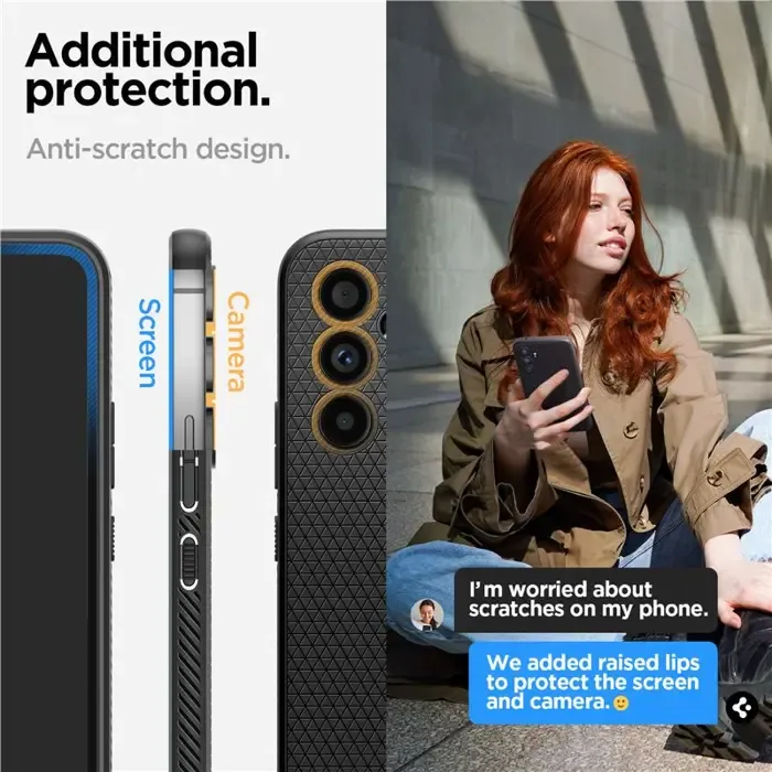 spigen liquid air, zaštitna maska za telefon, crna - samsung galaxy a54 5g (acs05885) - slika 4