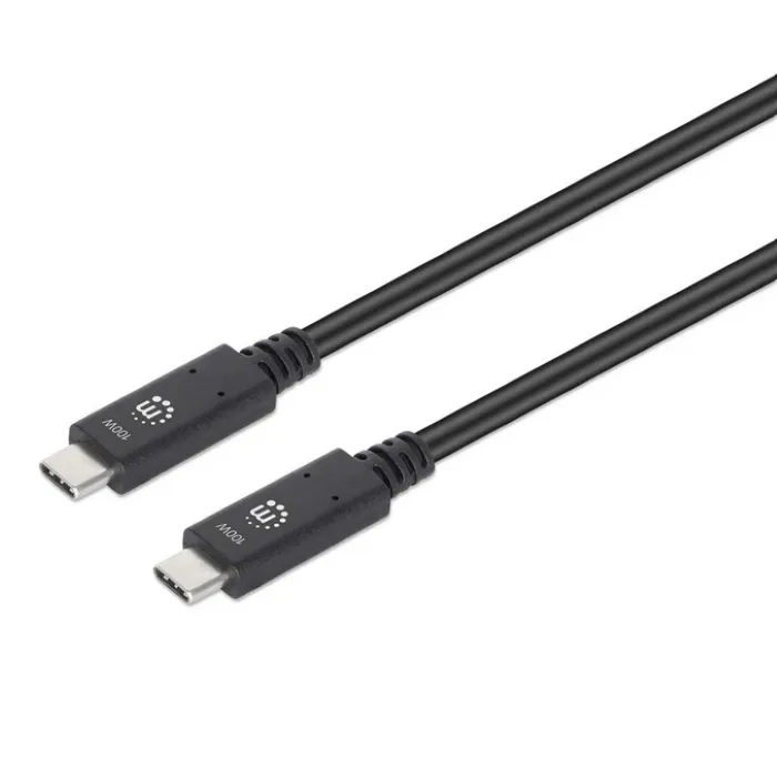 manhattan kabel usb-c m/m, 4k@60hz,10 gbps,1m,crni - slika 1