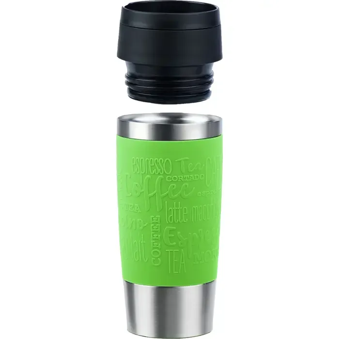 emsa travel mug classic thermal mug (lime/stainless steel, 0.36 liters) - slika 3