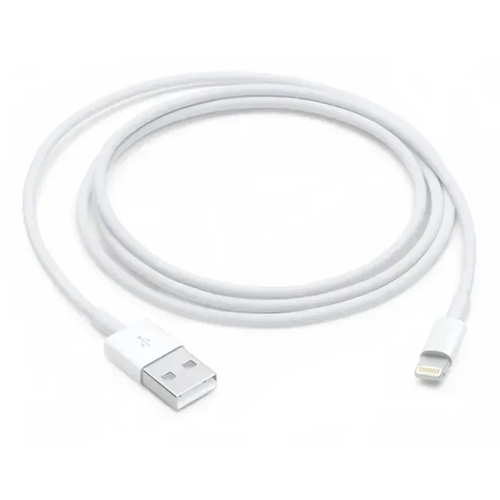 apple usb 2.0 adapter cable, usb-a plug > lightning plug (white, 1 meter) - slika 2