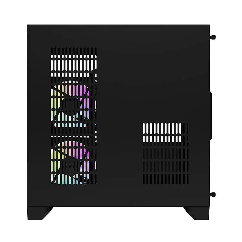 darflash ft350 computer case + 5 argb fans (black) - slika 3