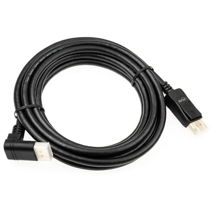 inline 8k (uhd-2) displayport kabel, nach unten gewinkelt, black - 3m 17153u - slika 3