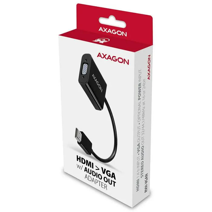 axagon rvh-vgan, hdmi auf vga reduction / adapter, full hd, audio out rvh-vgan - slika 3