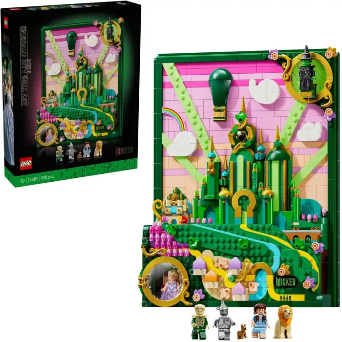 lego 75685 wicked emerald city wall art, construction toy - slika 2