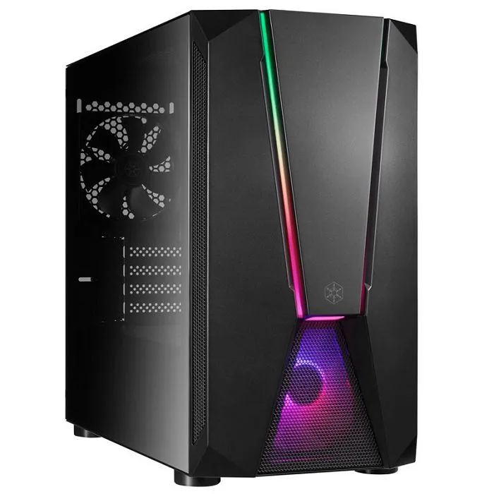 silverstone fara v1m pro micro-atx kućište, argb, tempered glass - crno sst-fav1mb-pro - slika 1