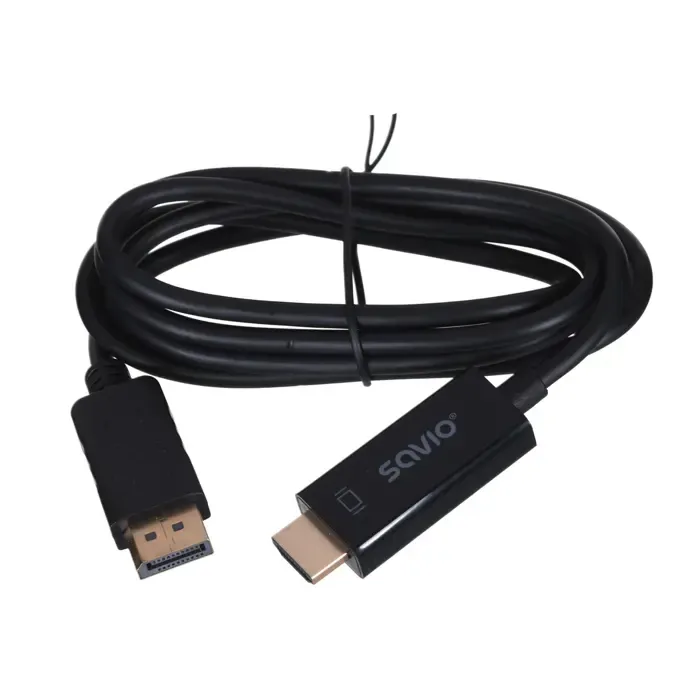 savio cl-56 video cable adapter 1.5 m displayport hdmi type a (standard) black - slika 2