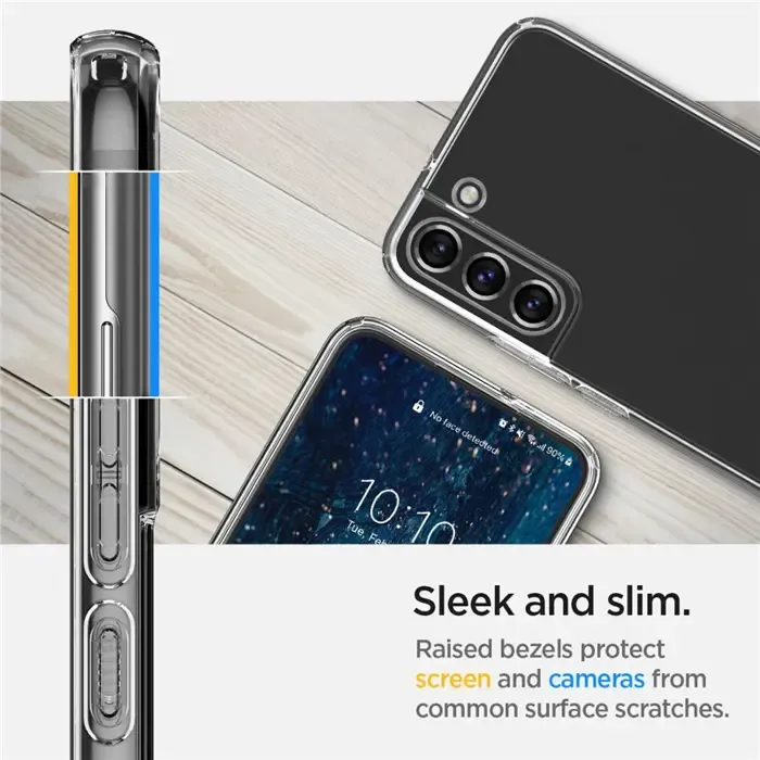 spigen liquid crystal, zaštitna maska za telefon, prozirna - samsung galaxy s22 - slika 4