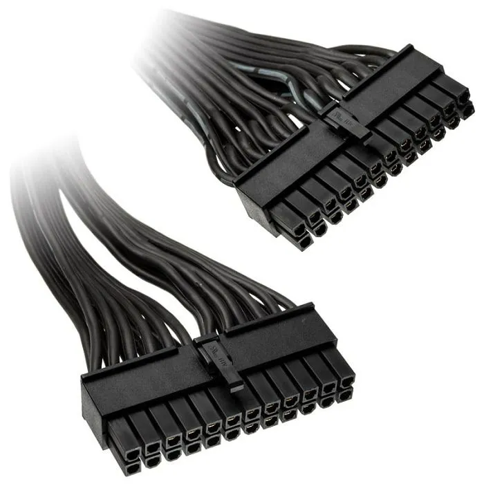 silverstone 24 pin atx zu 24 pin kabel 350mm - black sst-pp06be-mb35 - slika 1