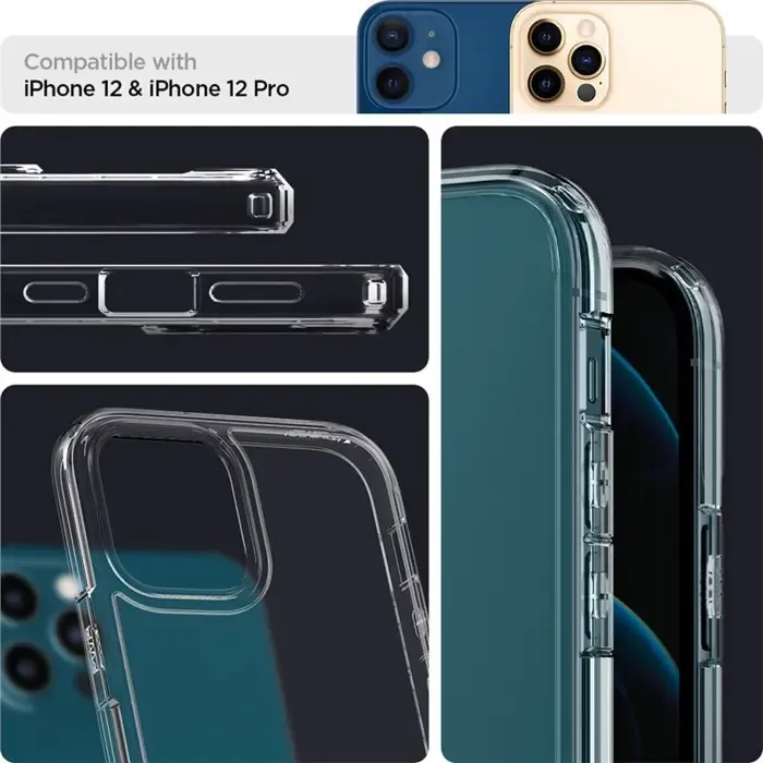 spigen ultra hybrid, zaštitna maska za telefon, prozirna - iphone 12/pro - slika 4