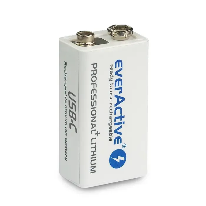 rechargeable battery everactive 6f22/9v li-ion 550 mah with usb type c - slika 3