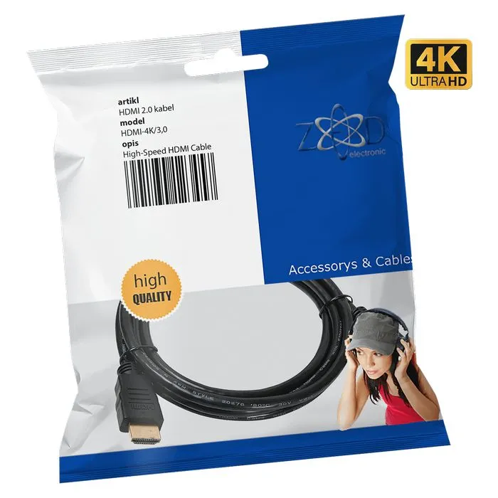 zed electronic hdmi 2.0 kabl, 4k, dužina 3,0 met. - hdmi-4k/3,0 - slika 2