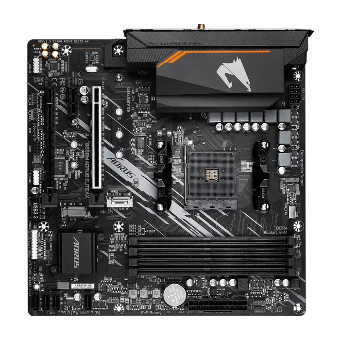 gigabyte b550m aorus elite ax, ddr4, sata3, usb3.2gen1, hdmi, am4 matx - slika 4