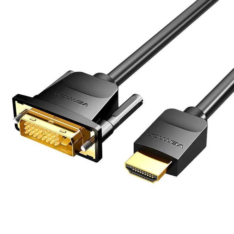 hdmi to dvi (24+1) cable vention abfbi 3m, 4k 60hz/ 1080p 60hz (black) - slika 2