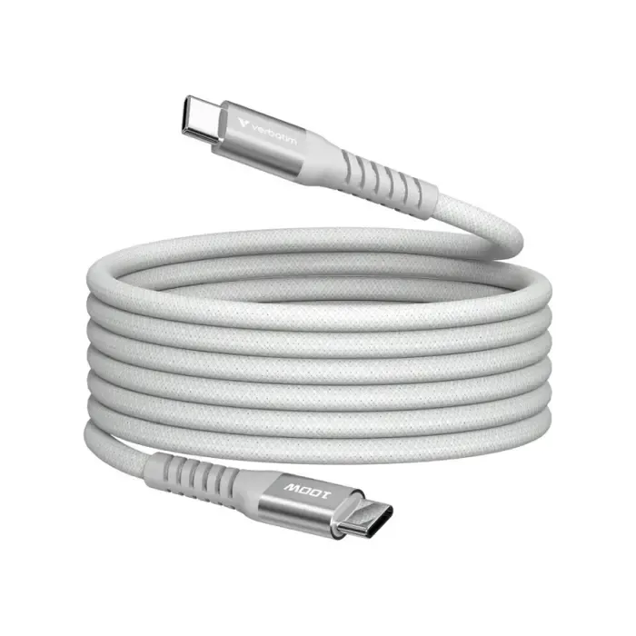 verbatim sync & charge kabel usb-c na usb-c 100w magnetic 120 cm - sivi - slika 2